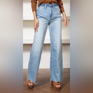 BLANK NYC The Franklin Ribcage Wide Leg Jeans
